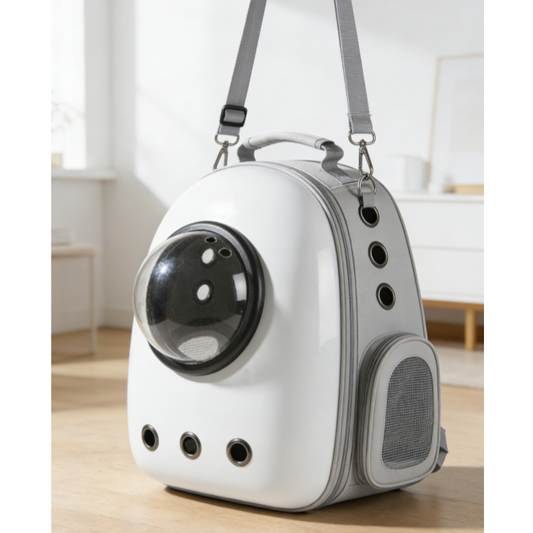 Bubble Window Pet Backpack – Space-Style Travel for Your Furry Friend