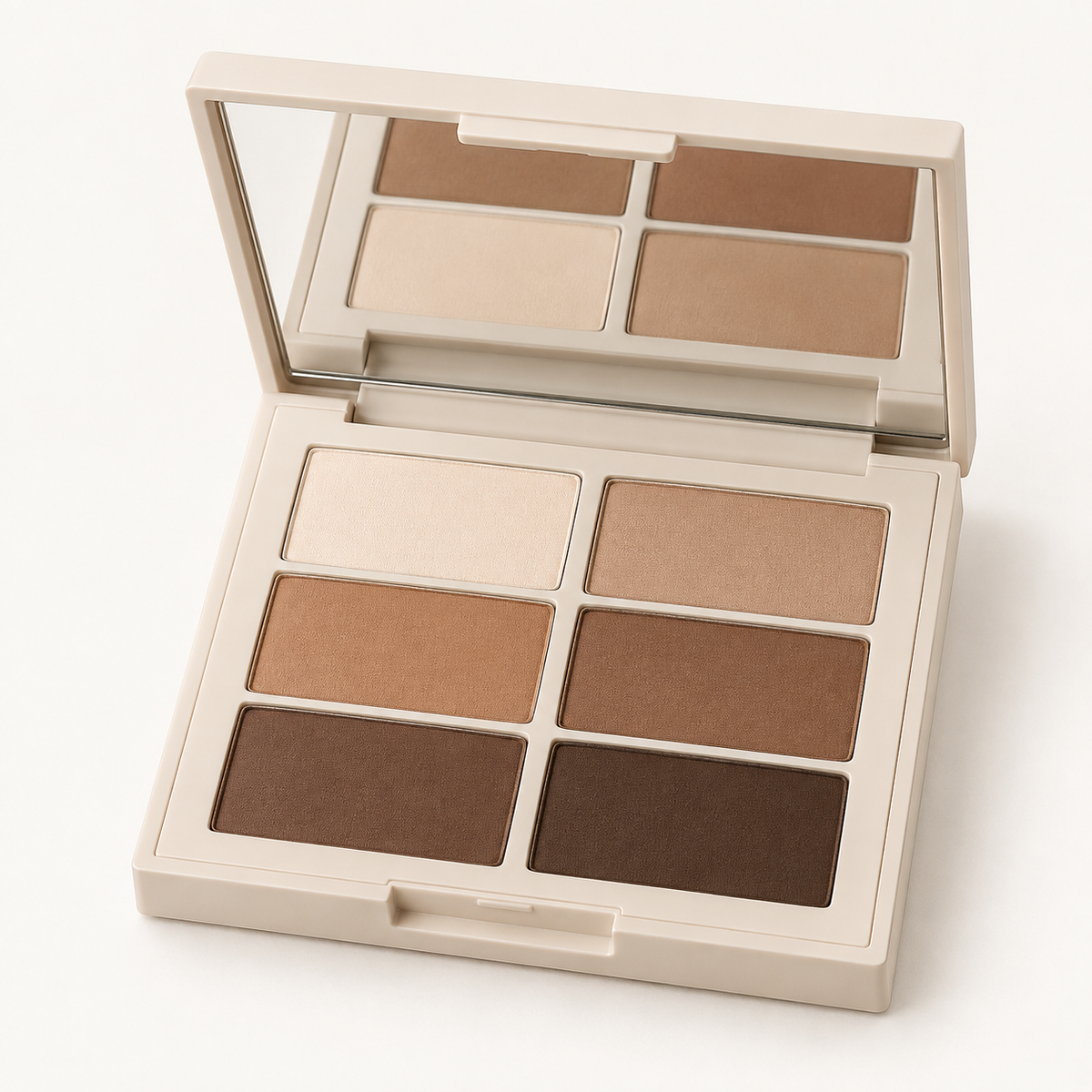 Rideinpocket 6-Shade Neutral Matte Eyeshadow Palette – Soft Beige, Warm Taupe and Deep Brown Tones