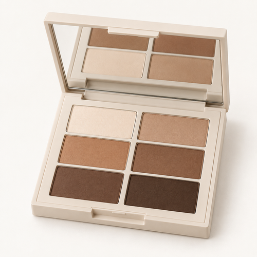 Rideinpocket 6-Shade Neutral Matte Eyeshadow Palette – Soft Beige, Warm Taupe and Deep Brown Tones