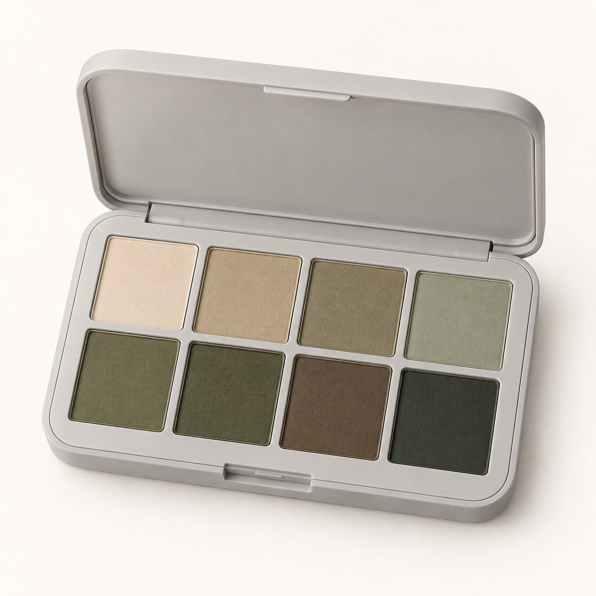 Rideinpocket 8-Shade Earthy Green Matte Eyeshadow Palette – Sage, Olive and Neutral Brown Tones