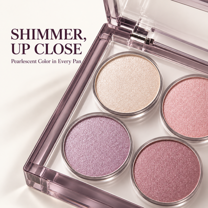 Rideinpocket 8-Shade Rose and Mauve Shimmer Eyeshadow Palette – Soft Pink, Champagne and Plum Tones